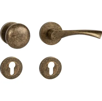 MPK - SPIRIT - R rozety PZ, koule/klika pravá OBA - Antik bronz