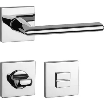 Dveřní kování AT - PRIMULA - HR 7S rozety WC, klika/klika OC - Chrom lesklý