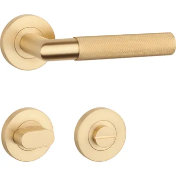 SH - OVAL - R 1742 PRO 8 MM klika/klika, rozety WC OLS - Mosaz broušená