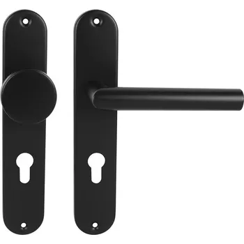 MPK - FAVORIT - SO PZ otvor pro vložku, 90 mm, koule/klika pravá BS - Černá matná