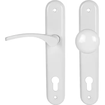 Dveřní kování KE - LAURA - SO PZ otvor pro vložku, 72 mm, koule/klika levá Bílá