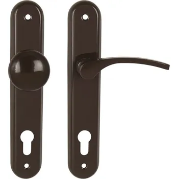 Dveřní kování KE LAURA SO PZ otvor pro vložku, 72 mm, koule/klika pravá Hnědá