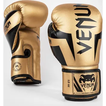 Boxerské rukavice Venum Elite - Gold/Black Velikost: 16oz