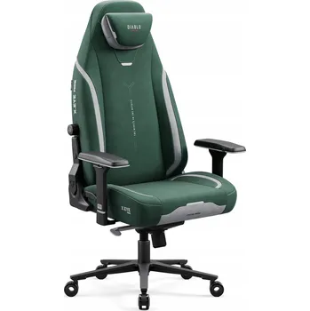 Herní židle Diablo Herní Křeslo Látkové X.EYE PRIME Standardní Velikost, Lesní Zelená