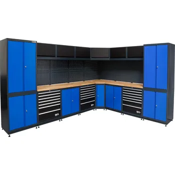 Dílenský stůl BGS 80160, Systém nástěnných skříněk | dílna | dřevo | 8 moduly
