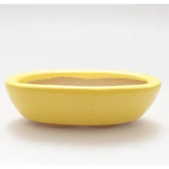 Květináč Keramická bonsai miska 6,5 x 3,5 x 2 cm žlutá 1423-M25-5739
