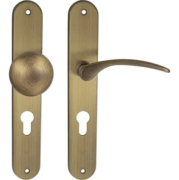 MPK - LAURA PZ otvor pro vložku, 90 mm, koule/klika pravá OGS - Bronz česaný matný