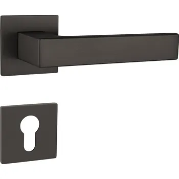 Dveřní kování TI - SQUARE - HR 4275Q 5S rozety PZ, klika/klika T - Titan (141)