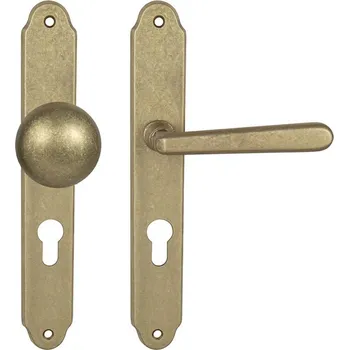 MPK - ALT WIEN PZ otvor pro vložku, 90 mm, koule/klika pravá NAT - Natural mosaz nelakovaná