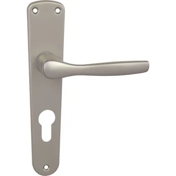 Dveřní kování BA - LUXOR - B PZ otvor pro vložku, klika/klika, 90 mm F8 - Nikl matný