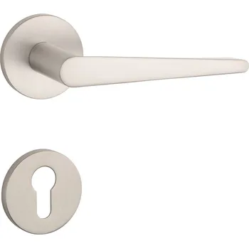 Dveřní kování AT - ARNICA - R 7S klika/klika, rozety PZ NP - Nikl perla