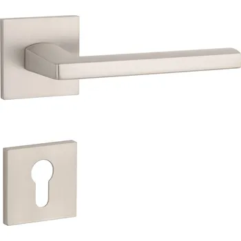 Dveřní kování AT - PYROLA - HR 7S rozety PZ, klika/klika NP - Nikl perla