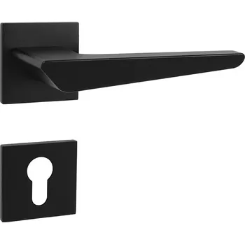 Dveřní kování TI - TIGA - HR 4154Q 5S rozety PZ, klika/klika BS - Černá matná (153)