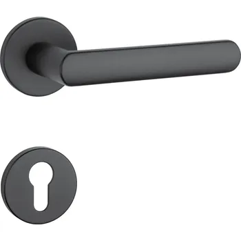 Dveřní kování AT - FRAGOLA - R 7S klika/klika, rozety PZ BS - Černá matná