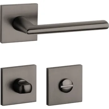 Dveřní kování AT - PRIMULA - HR 7S rozety WC, klika/klika T - Titan