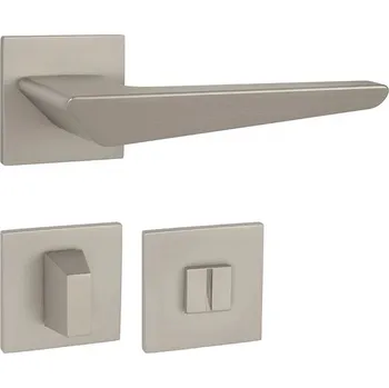 Dveřní kování TI - TIGA - HR 4154Q 5S rozety WC, klika/klika NP - Nikl perla (142)