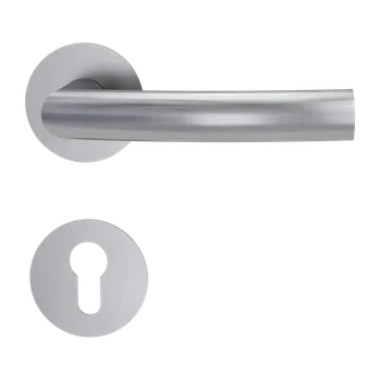 Dveřní kování GK - LORITA PIATTA S - R klika/klika, rozety PZ BN - Broušená nerez (71)