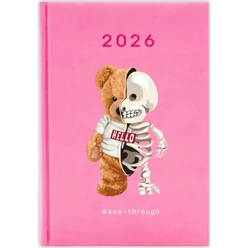 Kalendář Knižkový kalendář 2026 A5 FunnyCase modrý