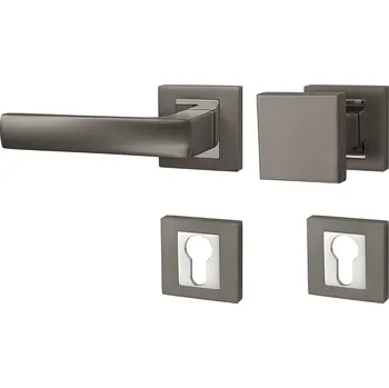 Dveřní kování MPK - HOLLY - HR rozety PZ, madlo/klika levá T/OC - Titan / chrom lesklý