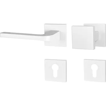 MPK - VIVA - HR SQ6 rozety PZ, madlo/klika levá WS - Bílá matná