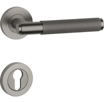 SH - OVAL - R 1741 PRO 8 MM klika/klika, rozety PZ T PVD - Titan PVD