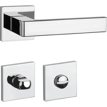 Dveřní kování AT - SULLA - HR 7S rozety WC, klika/klika OC - Chrom lesklý