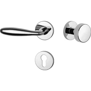Dveřní kování AT - VERBENA - R 7S rozety PZ, koule/klika levá OC - Chrom lesklý