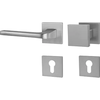 Dveřní kování MPK - VIVA - HR SQ6 rozety PZ, madlo/klika levá OCS - Chrom broušený