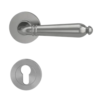 Dveřní kování GK - CAROLA - R klika/klika, rozety PZ Sametově šedá (25)