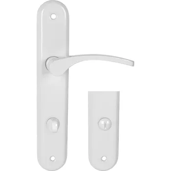 Dveřní kování KE - LAURA - SO klika/klika, WC klíč, 72 mm Bílá