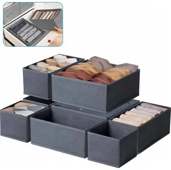 Organizér oblečení ORGANIZÉR NA SPODNÍ PRÁDLO A PONOŽKY DO ZÁSUVKY SKŘÍNĚ SADA 8 kusů