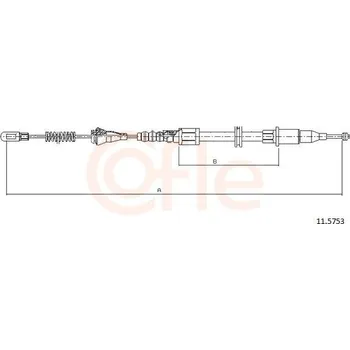 Lanko parkovací brzdy Tažné lanko, parkovací brzda COFLE 92.11.5753