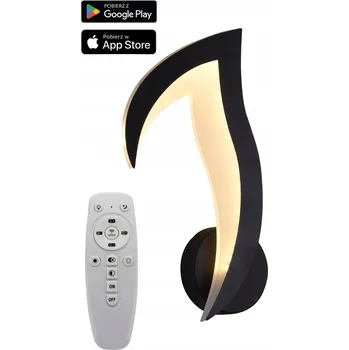 Nástěnné svítidlo Moderní Kinkiet Ścienny LED nástěnné svítidlo Květ Lotosu Černé + DÁLKOVÝ OVLADAČ