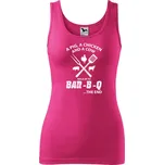 Dámské tílko s potiskem BAR-B-Q Velikost: 2XL, Barva: Purpurová