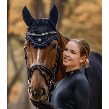 Koňská maska proti hmyzu Čabraka Waldhausen Nepal Tmavě modrá FULL