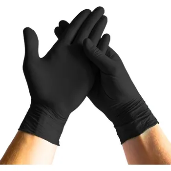 Pracovní rukavice Wepack Rukavice nitrilové nepudrované černé, velikost S – 10 bal x 100 ks