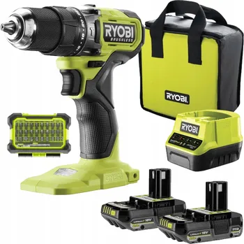 Vrtačka RYOBI aku vrtačka 2x2,0Ah nabíječka + ks sada bitů