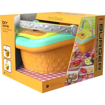 plyšák Hrací set – Piknikový Burger košík