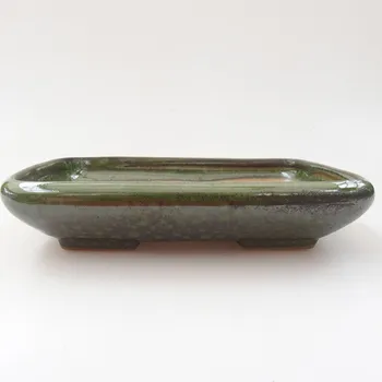 Květináč Keramická bonsai miska 17 x 13,5 x 3,5 cm zelená 1376-M25-4640