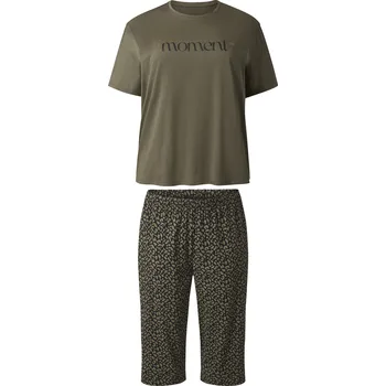 Dámské pyžamo esmara® Dámské pyžamo XXL (khaki/černá, XL(48/50))