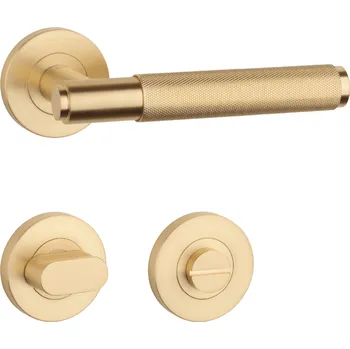 SH - OVAL - R 1741 PRO 8 MM klika/klika, rozety WC OLS - Mosaz broušená