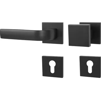 MPK - CYNTHIA - HR SQ6 rozety PZ, madlo/klika levá BS - Černá matná