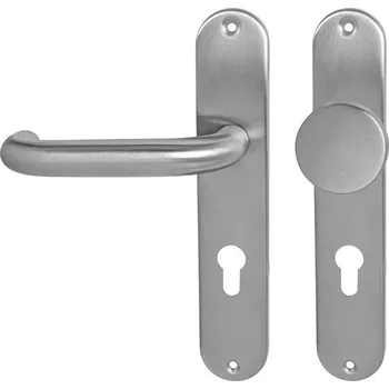 MPK - COSLAN - SO PZ otvor pro vložku, 72 mm, koule/klika levá BN - Broušená nerez