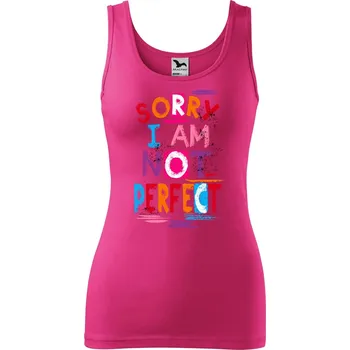 Dámské tílko s potiskem Not perfect Velikost: 2XL, Barva: Purpurová
