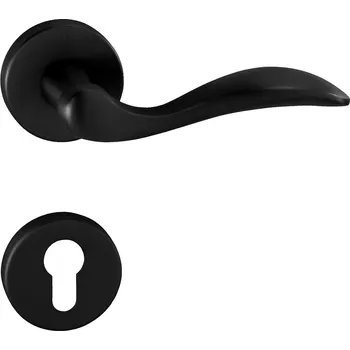 Dveřní kování TI - LEA - R 1948 klika/klika, rozety PZ BS - Černá matná (153)
