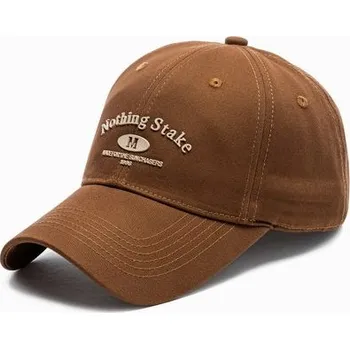 Kšiltovka Inny Módní kšiltovka v hnědé barvě H149