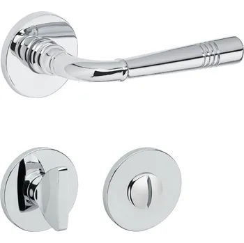 Dveřní kování TI - DIADEM - R 4009 5S klika/klika, rozety WC OC - ​​Chrom lesklý (03)