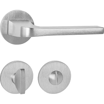 Dveřní kování TI - SUPRA - R 3097 5S klika/klika, rozety WC OCS - Chrom broušený (96)