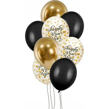 Balónek Sada latexových balónků na Silvestra - Šťastný Nový rok #3