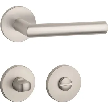 Dveřní kování AT - ARABIS - R 7S klika/klika, rozety WC NP - Nikl perla